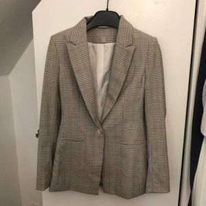 H&M Plaid Beige Blazer